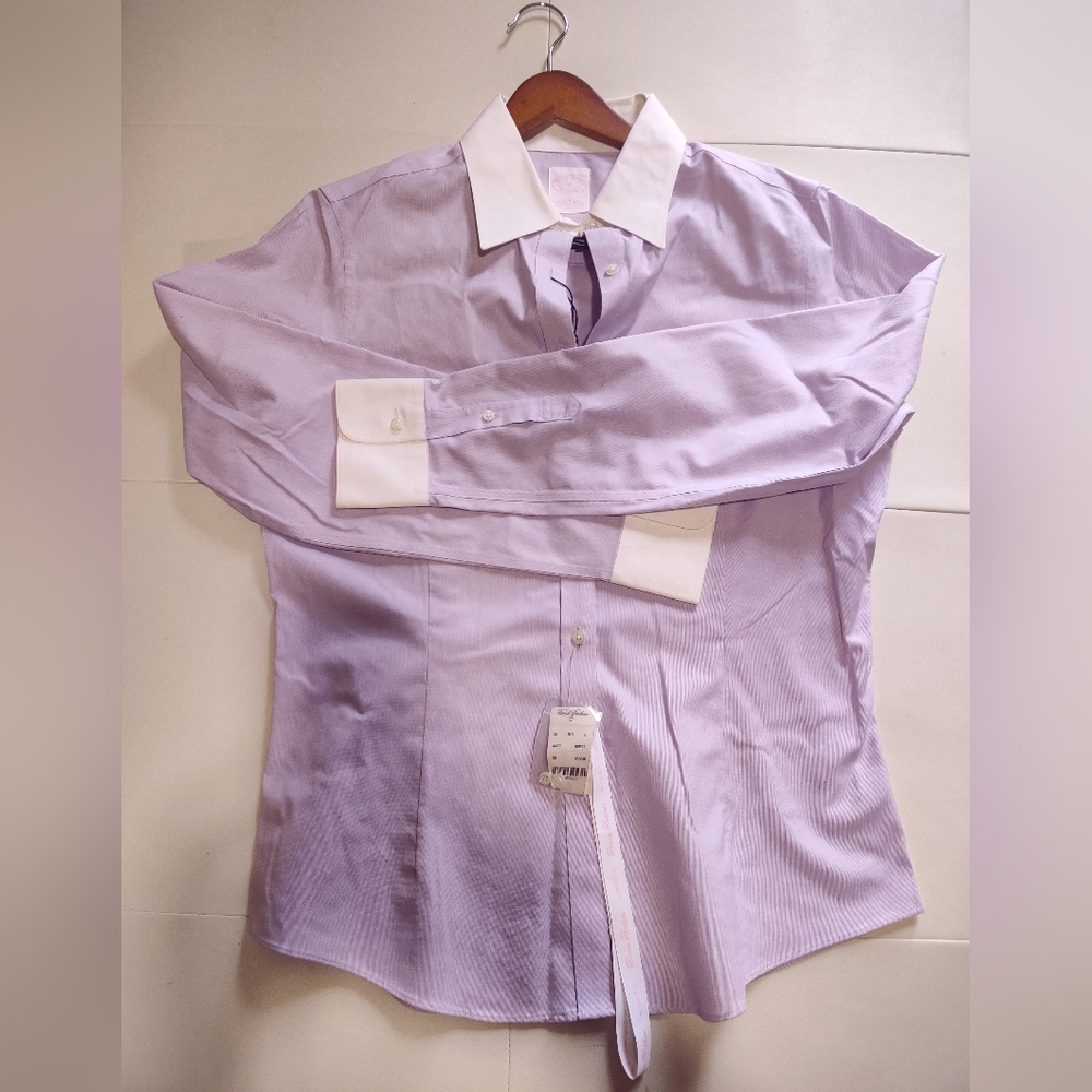 |Brooks brothers| |Button down dress Shirt | |Brand-new with tags| Light Purple|